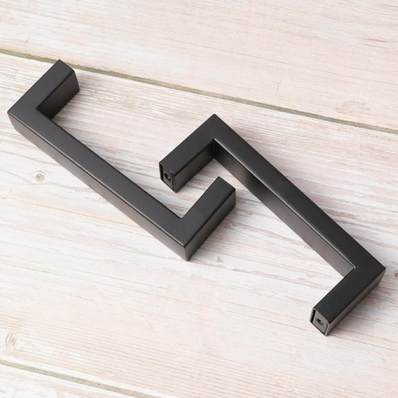 WHAMVOX  5 Pcs Cabinet Handle Black Square Knobs Round for Cabinets Drawer Pulls Door