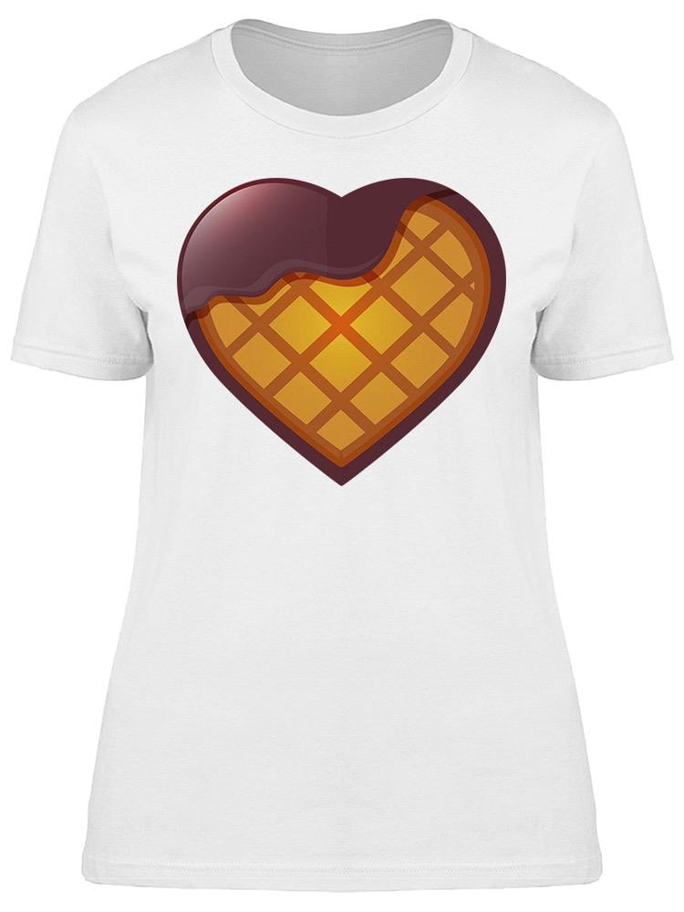 Heart Shape Waffle Graphic Tee Women's 
