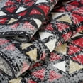 thumbnail image 3 of Ladole Rugs Diamond Geometric Soft Area Rug Carpet in Red Black Beige, (3'11" x 5'7", 120cm x 170cm), 3 of 4