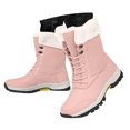 thumbnail image 3 of YLYL Womens Winter Mid Calf Snow Boots Warm Fur Lined Waterproof Lightweight Comfortable Outdoor Hiking Shoes, 3 of 9