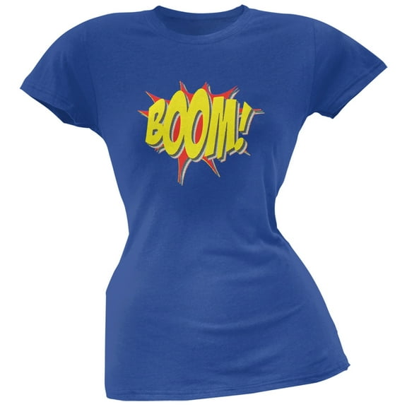 BOOM Comic Book Super Hero Royal Juniors Soft T-Shirt - Large