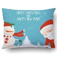 thumbnail image 1 of ABPHQTO Ilustración de dibujos animados de Navidad Tema de vacaciones con Papá Noel Muñeco de nieve Feliz Navidad Feliz año nuevo Funda de almohada Funda de cojín 50x75 cm, 1 of 1
