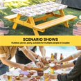thumbnail image 6 of Easter Colorful Eggs Table Cloths for 3 Foot Rectangle Tables, Spring Flowers Leaves Country Plants Patio Waterproof Elastic Fitted Tablecloths, Washable Rectangular Table Cover for Camping, 6 of 8