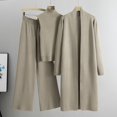 thumbnail image 2 of Spring Autumn 3 Piece Women Cardigan Tracksuits Knitted Pant Set Ladies Sweater Suit, 2 of 6