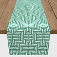 thumbnail image 3 of Creative Products Geometric Aztec Lines Teal 16x72 Poly Twill Table Runner, 3 of 3