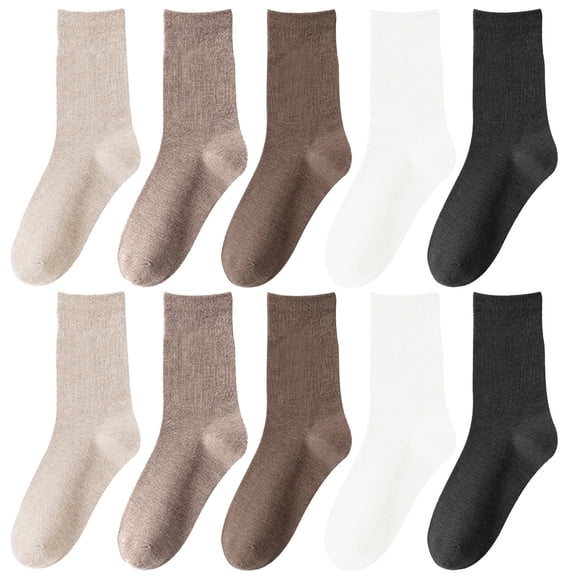 Lumtrix 6 Pairs Womens Cute Crew Socks Casual Athletic Ribbed Comfort Daily Socks Women Girls A Z