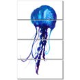 thumbnail image 2 of Méduse Bleu Foncé Aquarelle - Impression sur Toile Animal, 2 of 3