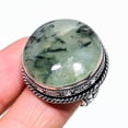 thumbnail image 2 of Natural Prehnite Gemstone Handmade 925 Sterling Silver Gift Ring Size 9, 2 of 2