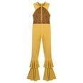 thumbnail image 4 of Moggemol Women's Sparkly Sequin Disco Jumpsuit Sleeveless Zipper Hippie Jumpsuit 70s Disco Outfits Gold S, 4 of 5