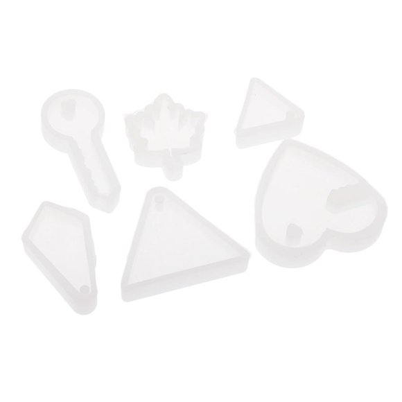 colgante de resina de silicona de 6 formas artesanal para herramienta de de fabricación de joyas de bricolaje