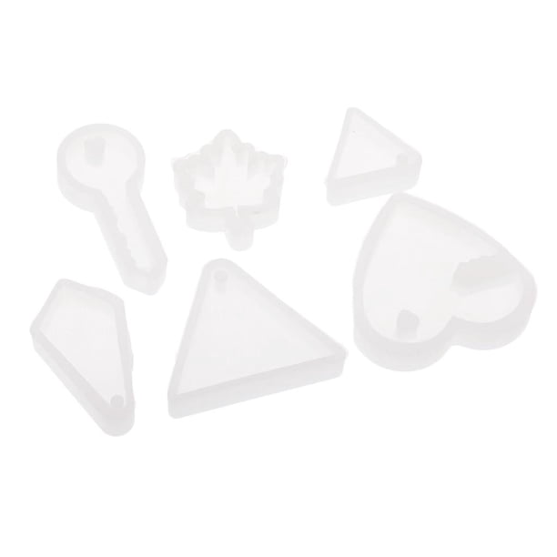 colgante de resina de silicona de 6 formas artesanal para herramienta de de fabricación de joyas de bricolaje