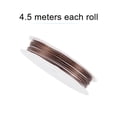 thumbnail image 2 of Uxcell 22 Gauge Copper Wire 0.6mm Dia Dark Brown Resistant Beading Wires Pendant Making Art Craft 4.5M 1 Roll, 2 of 6