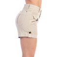 thumbnail image 3 of Pantalones cortos cargo para mujer Color sólido Bolsillo con solapa enrollada Casual Senderismo Verano 2023 Trendy Beige Manga enrollada Dobladillo X-Large, 3 of 5