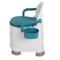 thumbnail image 1 of Bedside Commode Chair, Heavy Duty PU Backrest Sealed Lid Wider Armrests Slip  Bedside Potty Chair Large Capacity Bucket  for Seniors, 1 of 8