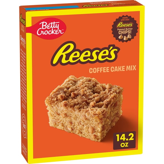 Betty Crocker REESE'S Peanut Butter Coffee Cake Mix, Includes Streusel Topping, 14.2 oz