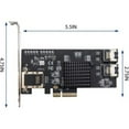 thumbnail image 3 of IOCrest SI-PEX40137 Carte Contrôleur 8 Ports Non-RAID SATA III PCI-e x4 - Double Interface SFF-8087 Chipset Marvel 9215, 3 of 3
