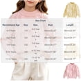 thumbnail image 2 of Afuyipoi Girls Cable Knit Turtleneck Sweater with Pearl Trim Bow Top for Kids Size 4-12Y Spring Fall Sweet Style Pink Size 5T, 2 of 9