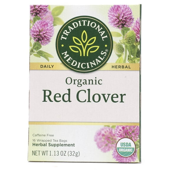 Traditional Medicinals - Organic Red Clover Herbal Tea - 16 Tea Bags
