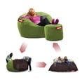 thumbnail image 2 of Puff Cama Matrimonial 2 en 1 con Taburete Baggy Verde Manzana 140 x 180 cm, 2 of 3