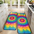 thumbnail image 4 of Kitchen Rugs Sets Of 2,Colorful Tie Dye Star Pattern Anti Fatigue Kitchen Mat Rugs Non Slip Washable,Decorative Kitchen Floor Mats for Kitchen,Sink,Laundry,17"x47"+17"x47", 4 of 5