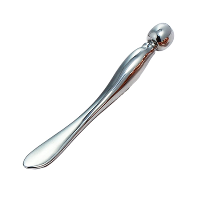 Palos de masaje para crema para ojos, aplicador de crema para ojos de aleación de Zinc, herramienta para masaje de ojos para eliminar arrugas, cuidado de la pielCantidad plateada: 1 pieza;