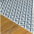 Mainstays Blue Turquoise Geometric Diamond Indoor/Outdoor Area Rug, 5'x7'