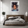 thumbnail image 3 of Stephen Chambers 25x32 White Modern Wood Framed Wall Art Titled - Basquiat Watercolor, 3 of 6
