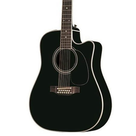 Takamine EF381SC Legacy 12 String Acoustic Electric Cutaway Guitar w Case Black