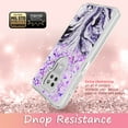 thumbnail image 6 of Rosebono Moto G Play 2021 Hybrid Glitter Epoxy Cell Phone Case, Purple, 6 of 6