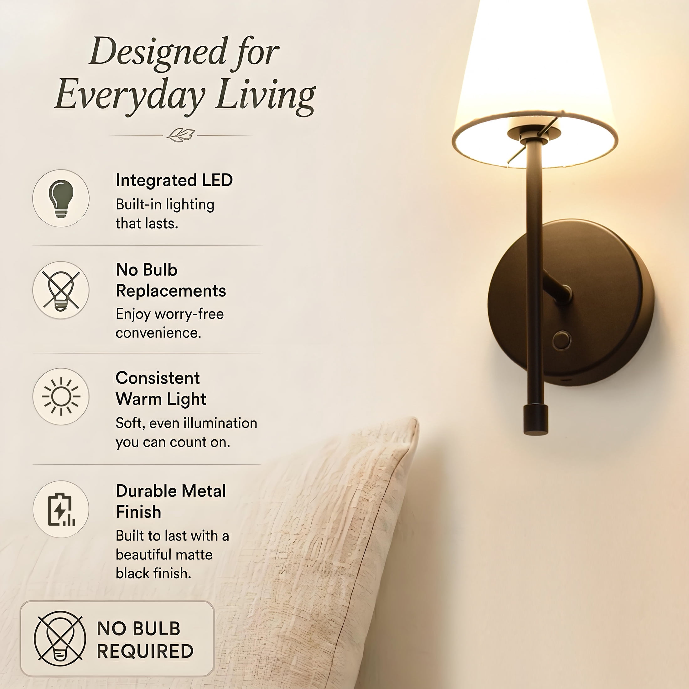 BHG rechargeable Wall Light