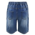 thumbnail image 4 of Sopiago Boy's Baggy Jeans Jorts Denim Shorts Casual High Waist Wide Leg Loose Bottoms Shorts Knee Length Boy Pants Blue,14-15 Years, 4 of 7