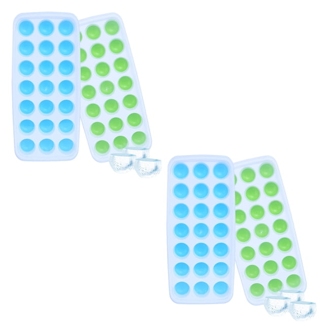 Molde para cubitos de hielo Zhivalor 4 Moldes de Silicona con Tapa y Clip Sin BPA
