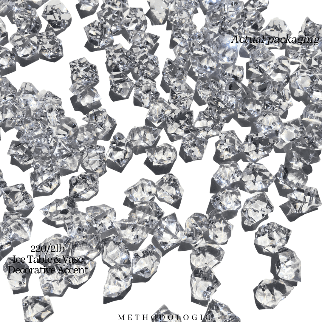 1LB Black Acrylic Mini Diamond Confetti Table Scatter Aquarium Pebbles 6.5mm LOT 