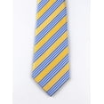 thumbnail image 4 of ORUYROP Cravate Formelle en Soie Tissée Jacquard Rayée Bleue Grise Classique pour Hommes, 4 of 4