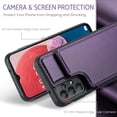 thumbnail image 2 of Mantto Case for Samsung Galaxy A52 4G/5G with Card Holder, Retro PU Leather RFID Blocking Credit Card Slots Double Magnetic Clasp Flip Kickstand Shockproof Phone Cover for Galaxy A52 4G/5G,Purple, 2 of 9
