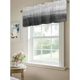 thumbnail image 6 of Abstract Valances for Windows, Rod Pocket Kitchen Valance Curtains - Soft & Washable Small Window Treatment for Living Room,&nbsp;Bathroom, Gradient Black Grey, 54x18inch, 6 of 9