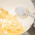 thumbnail image 3 of 9.45 inch Long Handle Dish Brush with 2 Natural Loofah Dish Scrubber Pad,Heavy-Duty Wool Scrubber Tool,Non-Scratch Scouring Sponge Cleaning Brush for Dishes,Sink,Pots,Pans and More (Z-Grey), 3 of 8