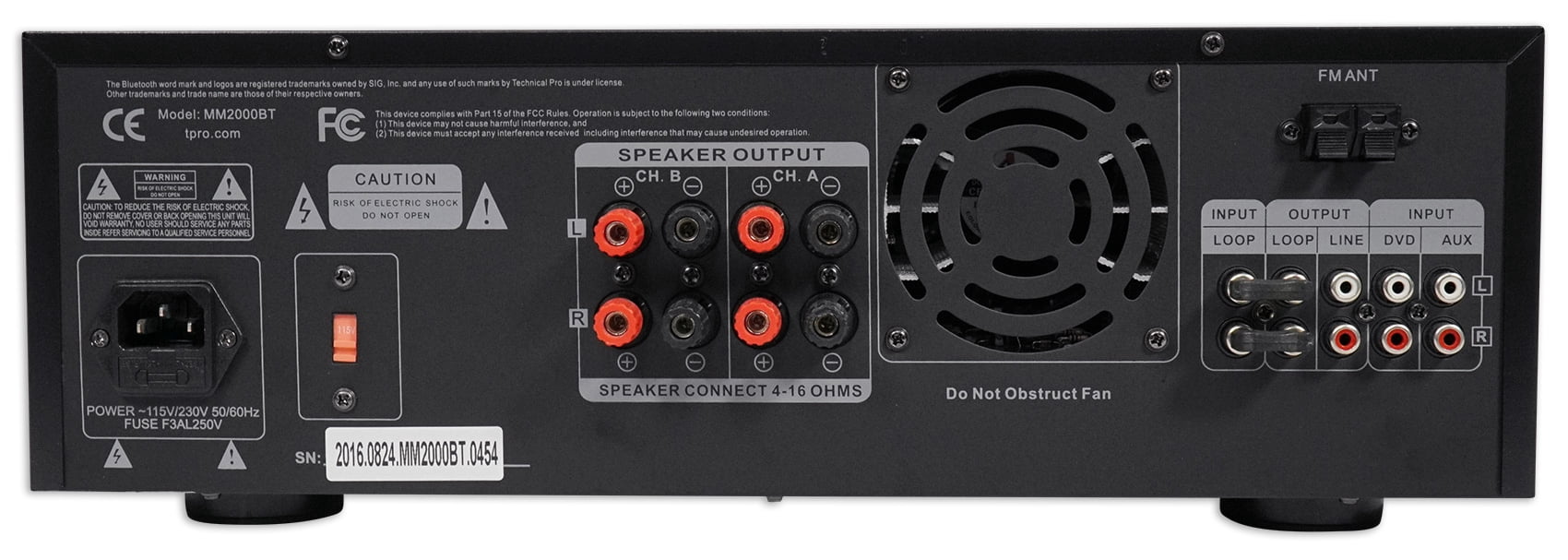 Technical Pro MM2000BT Bluetooth Karaoke Machine System+(4) 5.25" White Speakers