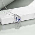 thumbnail image 4 of MYSTICPOEM Sterling Silver Hummingbird Necklace Embellished with Crystals from Austria,hypoallergenic Pendant gifts, Anniversary Birthday Jewelry Gifts Present for Women (A Hummingbird Necklace), 4 of 5