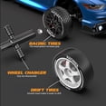 thumbnail image 4 of Graflsoa 1:24 Scale 2.4GHz Remote Control Mustang Drift Car with LED Lights, Replaceable Wheels, 30KM/H Speed, Single Battery Version (White), 4 of 6