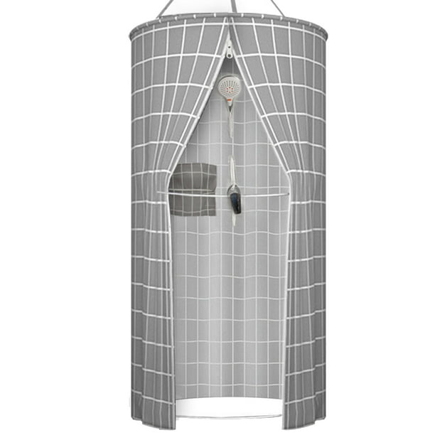 Cortina de Ducha Bearachild impermeable con accesorios de baño gris