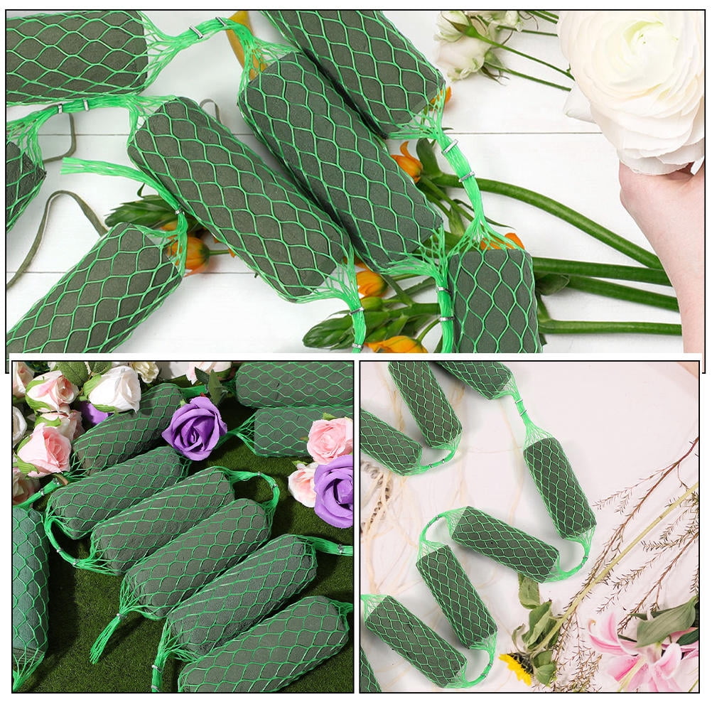 OUNONA Green Floral Foam Blocks for Wedding and Home Tabletop Flower Arrangements, 3 Pieces