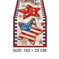 thumbnail image 4 of Memorial Day Table Runner, Linen Table Flag for Honoring Fallen Soldiers, Patriotic Tablecloth for Family Living Room, Decorative Dining Table Cover for Commemorative Events and Gatherings, 4 of 9