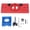 Red, variant on M Buder 35mm Hinge Hole Saw Jig Drilling Guide Cutter Bit Set Woodworking Punching Boring Locator, Blue (9.84 in / 25 cm)