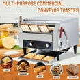 thumbnail image 5 of Ktaxon Commercial Conveyor Toaster, 450 Slices/Hour, 1700W, Front/Rear Outlet, Silver, 5 of 9