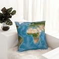 thumbnail image 6 of Yiaed Earth View World Map Print Pillow Covers Super Soft Decorative Square Throw Pillow Covers Case Cushion Covers for Sofa Couch Bedroom Car Decor（No pillow core）-16"x16", 6 of 7