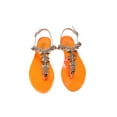 thumbnail image 3 of Ventutto Rio Orange/Beige Crystal Cluster T-Strap Sandal-6 for Womens, 3 of 4