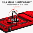 thumbnail image 5 of Allytech Compatible with Google Pixel 7 Pro Case with Ring Holder Kickstand, Support Magnetic Car Mount Sliding Lens Protective Cover for Google Pixel 7 Pro 2022(6.7 inch), Red, 5 of 8
