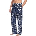 thumbnail image 3 of Kdxio Plant Print Men's Sleep Pajama Pant Lounge Pants with Pockets, 3 of 8