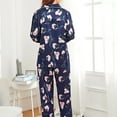 thumbnail image 3 of Hi,Fancy Ensemble de Sommeil 7 Pcs Robe de Nuit Imprimée Costume Femme Gilet Shorts avec Bandeau Ensemble de Pyjama Fille, m, 3 of 8